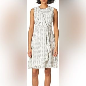 Calvin Klein Black + White Sleeveless Sheath Dress